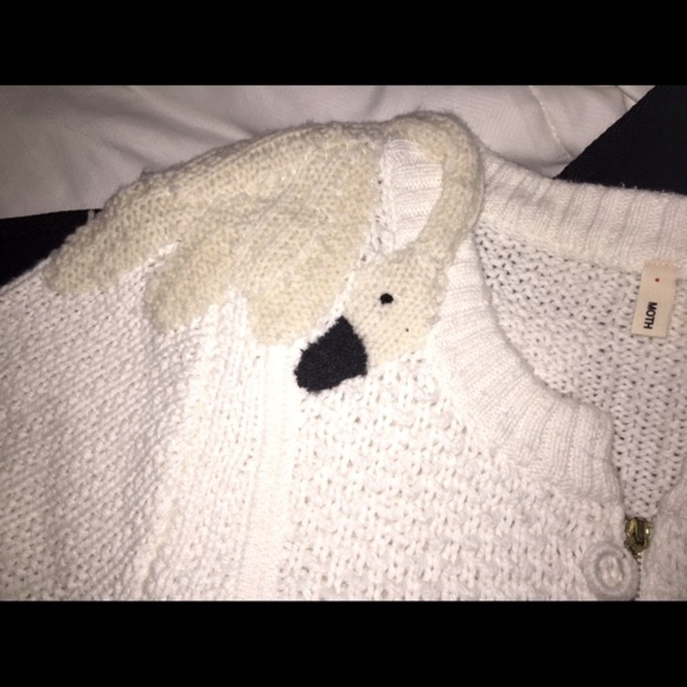 RARE Moth Anthropologie Swan crop  sweater